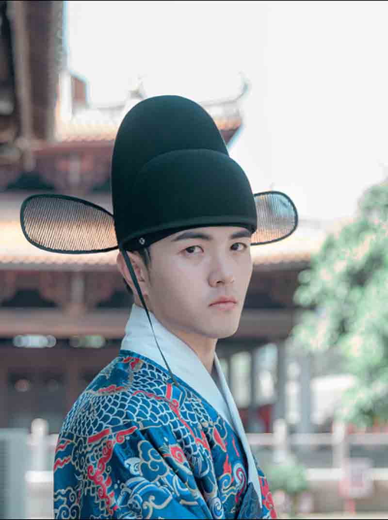 Black Gauze Hat Men Ancient Chinese Hanfu Hat Men Ming Dynasty Male Cosplay Headdress Hanfu Hat Black For Men Women