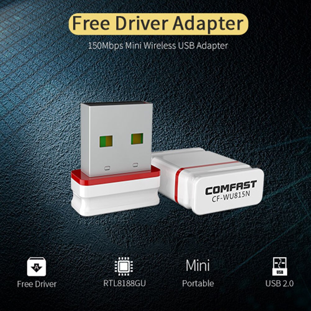 2.4GHz Office Mini Drive Free Wifi Adapter Receiver Stable Signal USB Interface Laptop External Auto Installation Network Card