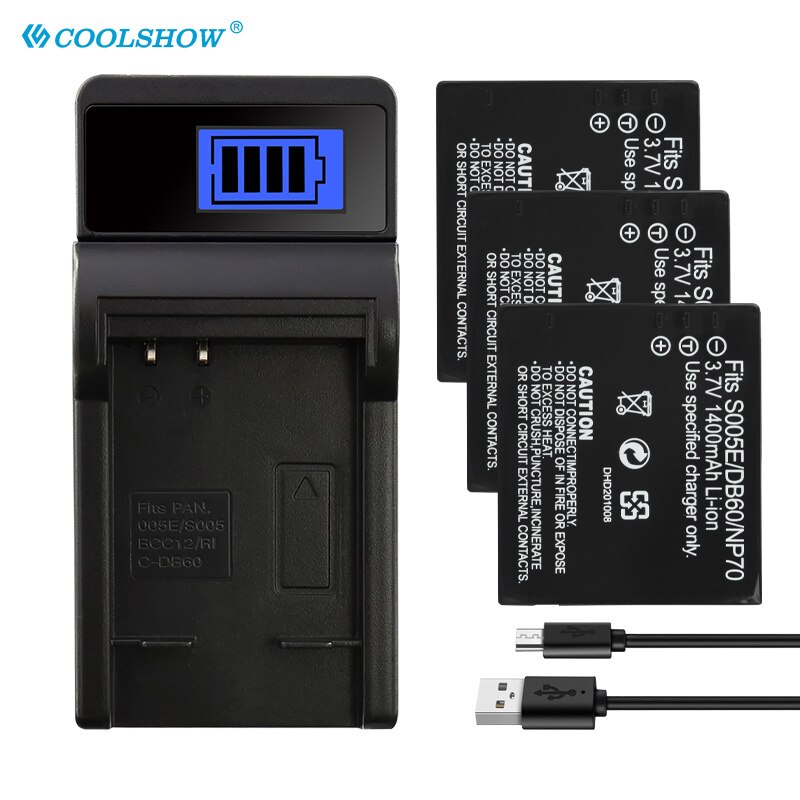 CGA-S005 S005E DB60 NP70 Batterie For Panasonic Lumix DMC-FX180,LX1,LX2,LX3 FX01 FX07 FX3 FX100 1400mAh Camera Battery CGAS005E