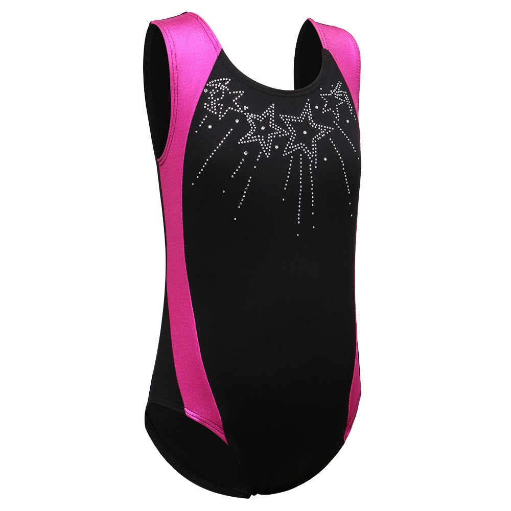 Toddler Girls Ballet Gymnastics Leotards Dance Leotard for 3-11Y Girl Kids Gymnastics Jumpsuit with Rhinestone