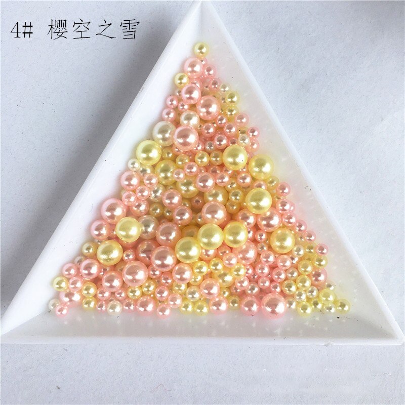 2.5-5mm blandade pärlor självhäftande kristalllim uv-harts lim simulering pärl tätningsfyllmedel 500 st: 7