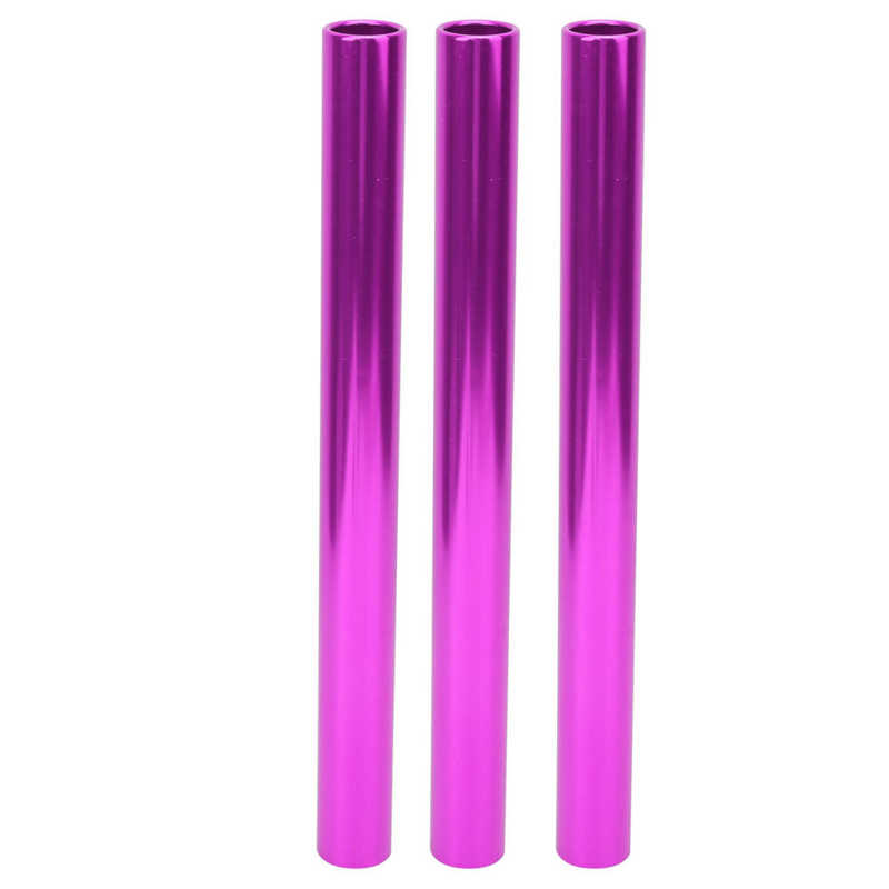3 pièces D'athlétisme Bâton En Alliage D'aluminium Galvanoplastie Baguettes de Relais D'athlétisme Fournitures: Violet