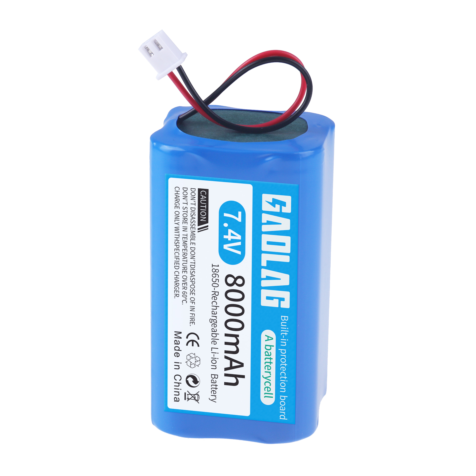 3.7V 7.4V 11.1V 12V 18650 6800mAh with wires Lithium ion rechargeable battery with PCB for Bluetooth Speaker Solar headlights: green