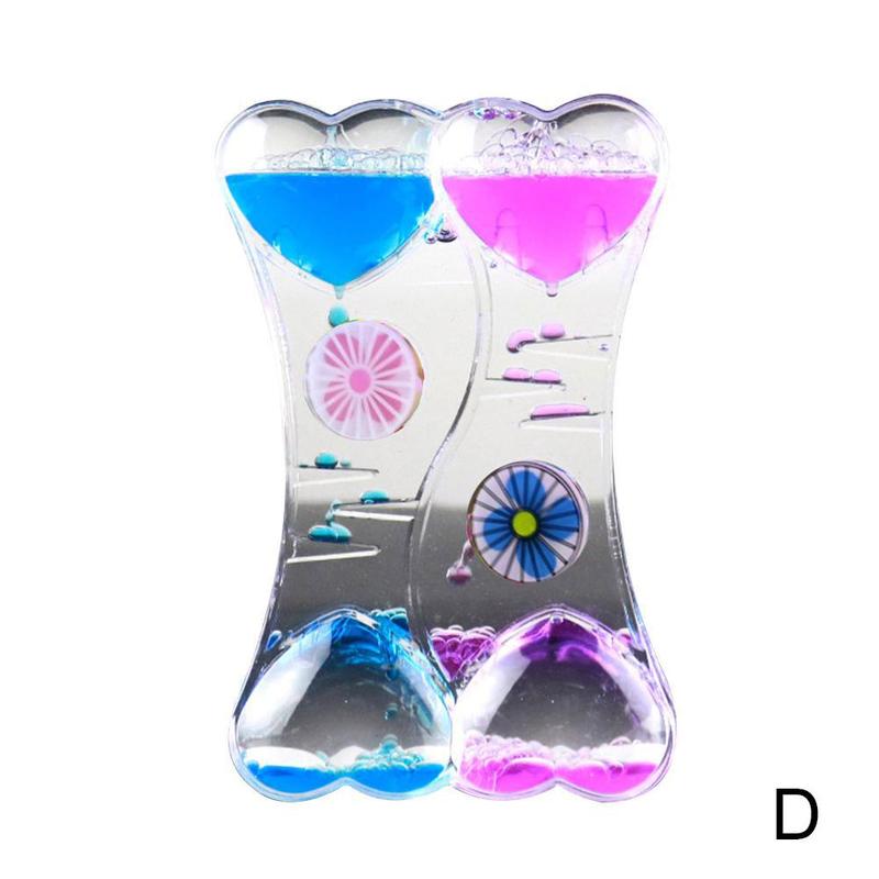 Water Motion Liquid Bubble Timer Calming Sensory Fidget Game Desk Toy Therapeutic Timer Simple Relaxation Time Funnel Toy F J1M5: D
