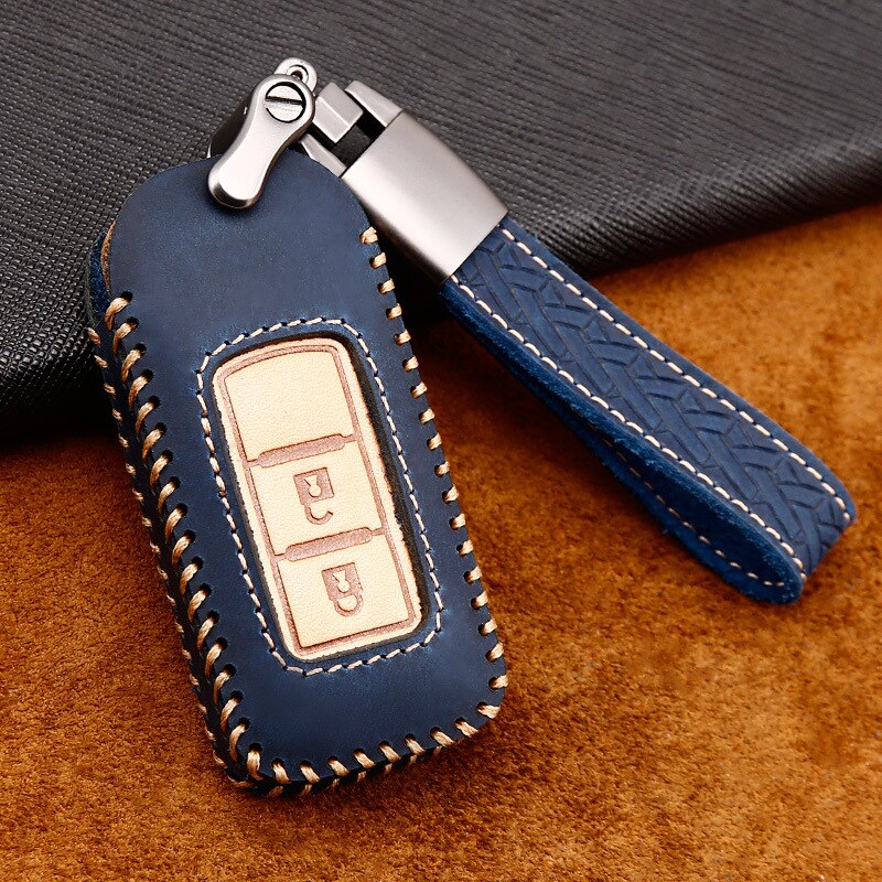 Leather car key case cover keychain For Mitsubishi Outlander Lancer 10 Pajero Sport EX ASX L200 Auto Bag