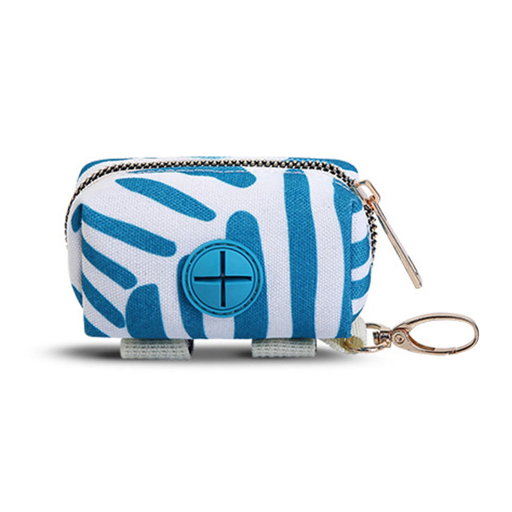 Portable Waste Bag Dispenser for Dogs Waste Bags Carrier Outdoor Puppy Pets Cleaning Supplies Dog Cat Small Tools Poop Bag Box: stripe A