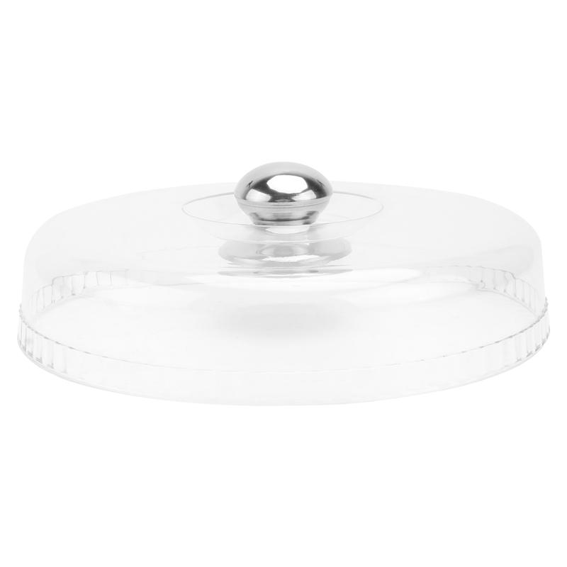Transparent Food Cover Dust-Proof Plastic Round Dome Cake Fresh-Keeping Lids Snack Tray Display Cover Kitchen Tools: 26x5cm