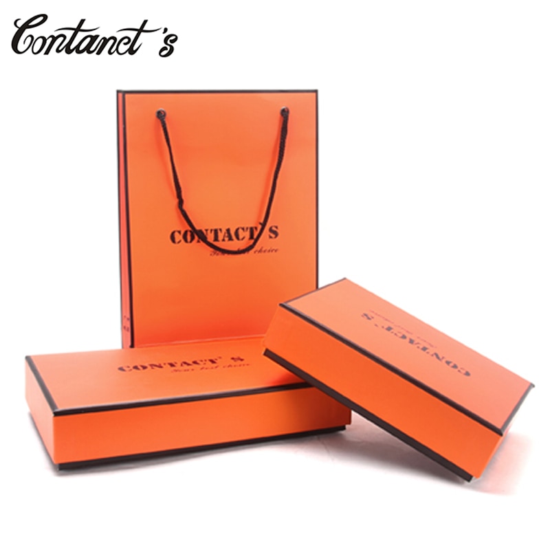 CONTACT'S Original Paper Box For Men Wallets Box Rectangle Shaped Protection Boxes Brand Package