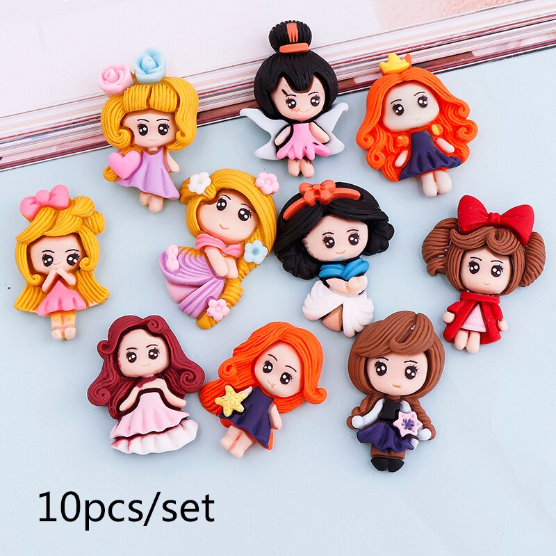 Flat Back Resin Scrapbook Mixed Style Cabochon Swirl Candy Paste DIY Material Resin Handicraft Accessories: Cartoon girl