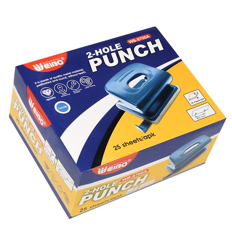 25-sheet Puncher8700A Craft Tool Scrapbook two Hole Loose Leaf Hole Puncher Two Holes Paper Punch School Office Stationery