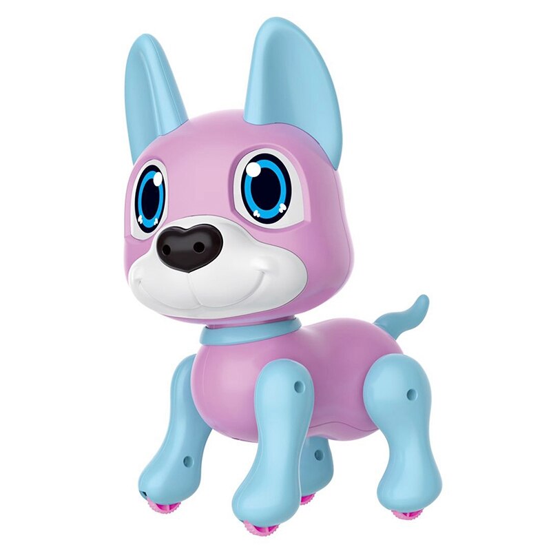 Cartoon Robot Dog Gesture Sensor Hand Control Induction Following RC Cute Tracker Toy for Christmas: Pink