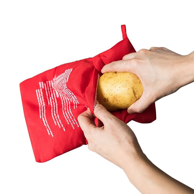 Keuken Magnetron Bakken Aardappel Bag Herbruikbare Magnetron Fornuis Bag Quick Snelle Gebakken Pouch Potato Bag Wasbare Stof Cooker Bag