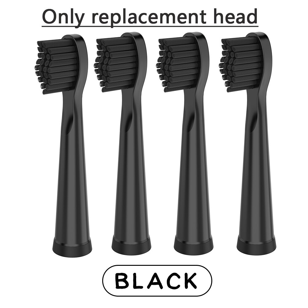 Brosse à dents électrique sonique puissante Ultra sonique USB Charge brosses à dents rechargeables brosse à dents de blanchiment électronique lavable: Black head