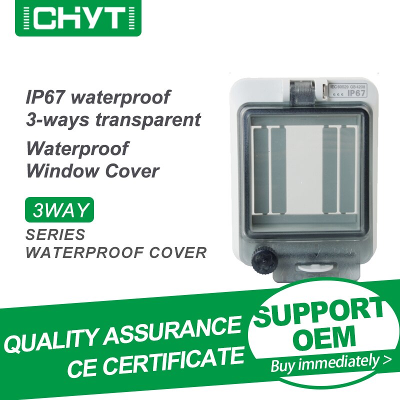 3 Manieren Stroomonderbreker Transparante Waterdichte Verdeelkast Beschermen Venster Cover Monitor Observatie Ip67