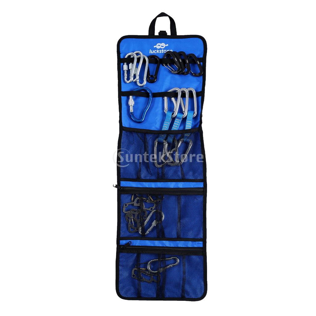 Folding Lightweight Rock Climbing Tree Arborist Caving Quickdraw Sling Carabiner Hook Gear Equipment Collection Gear Arrange Bag