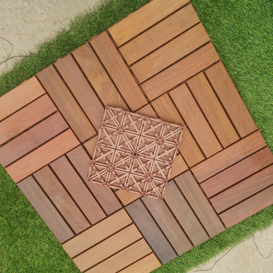 1pc Balkon Tegels Floor Decking Outdoor Carpet Tile For Outdoor And Floors Anticorrosive Balcony Garden Villa Wood Floor 30x30cm