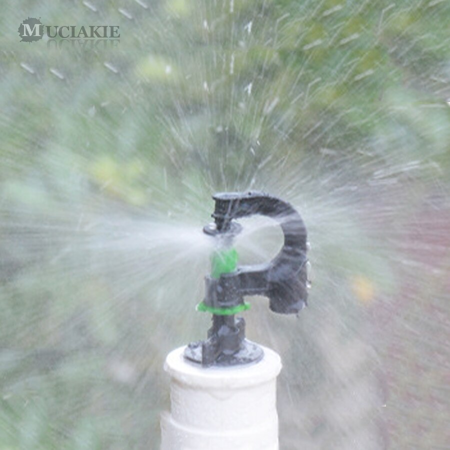 MUCIAKIE 10PCS G-getypt 360 Graden Roterende Micro Tuin Sprinkler 1/2 &#39;&#39;(20mm) buitendraad Connector Gazon Tuin Irrigatie