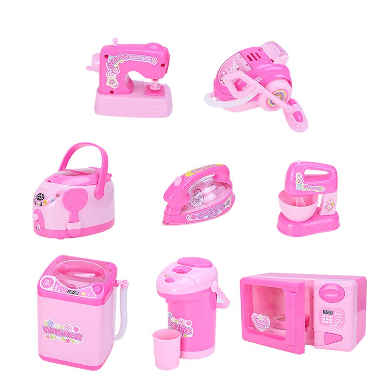 Vibrerer det samme barn mini apparat sæt simulation vaskemaskine legetøj små apparater pige lege hus legetøj