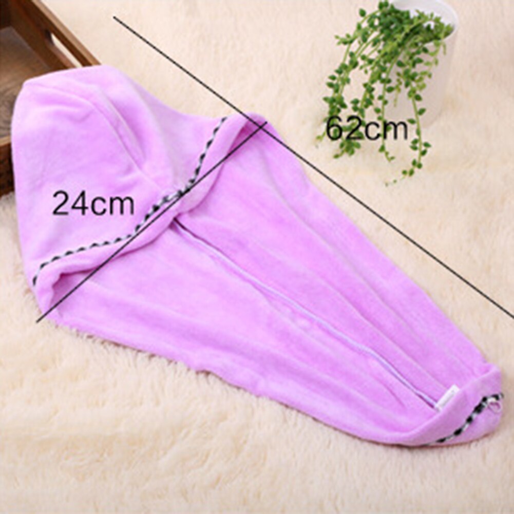 Women Super Absorbent Turban Quick Dry Wet Hair Hat Bathing Shower Towel Cap
