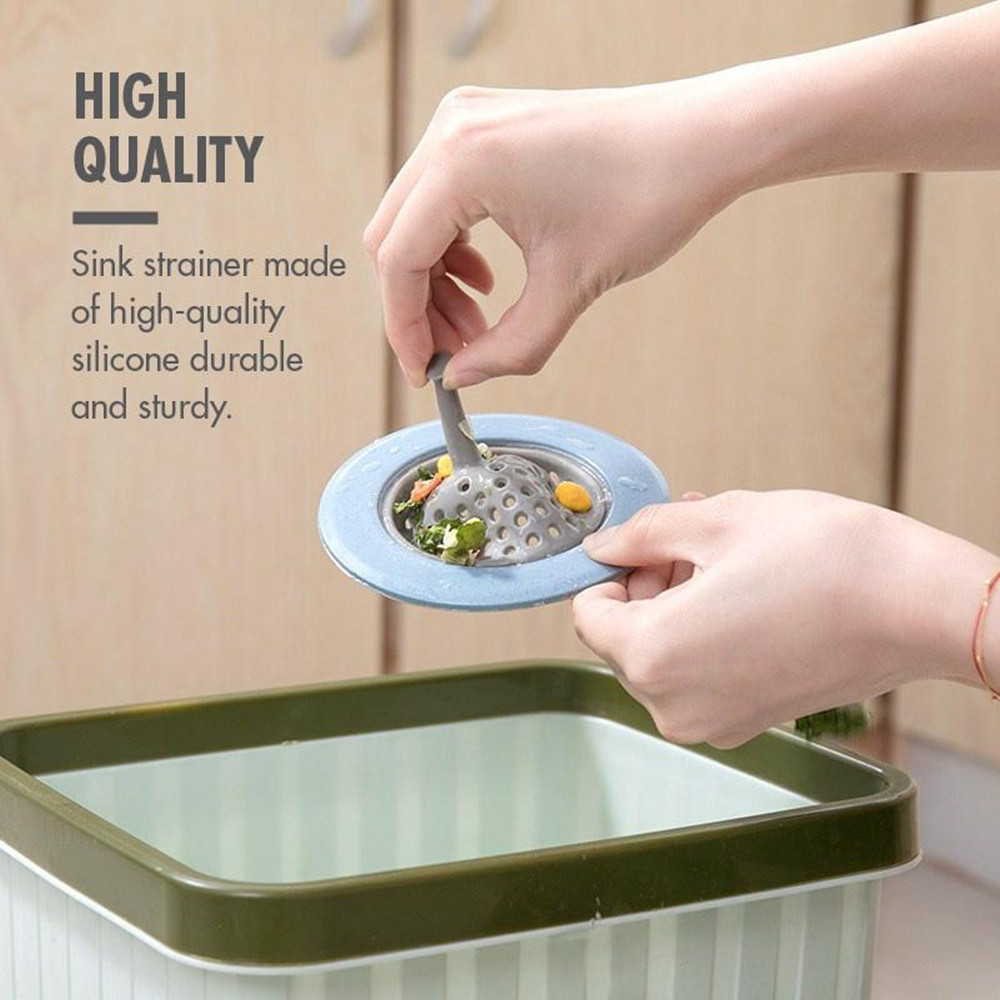 Siliconen anti-verstopping filter Draagbare gootsteenzeef Badkamer Keukengereedschap voor afvoeren Cover Hair Waste Plug Filterzeef