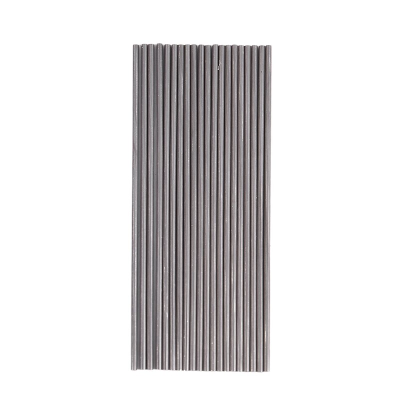 -20pcs 50mm x 1mm Zilver Tone Roestvrij Staal Transmissie Ronde Staaf