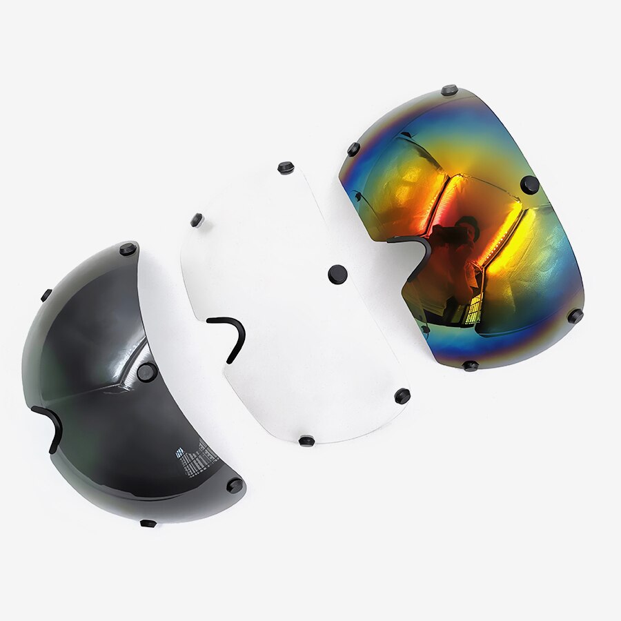 Aero Helm objektiv transparent grau Triathlon tt radfahren Helm objektiv rennrad fahrrad Helm objektiv brille visier helmt Zubehör