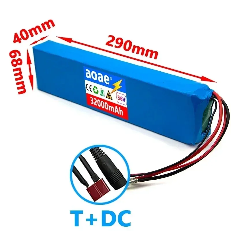 36 V 100 Ah 18650 wiederaufladbarer Lithium-Akku 10S3P 1000 W Leistung modifiziertes Fahrrad-Roller-Elektrofahrzeug mit BMS
