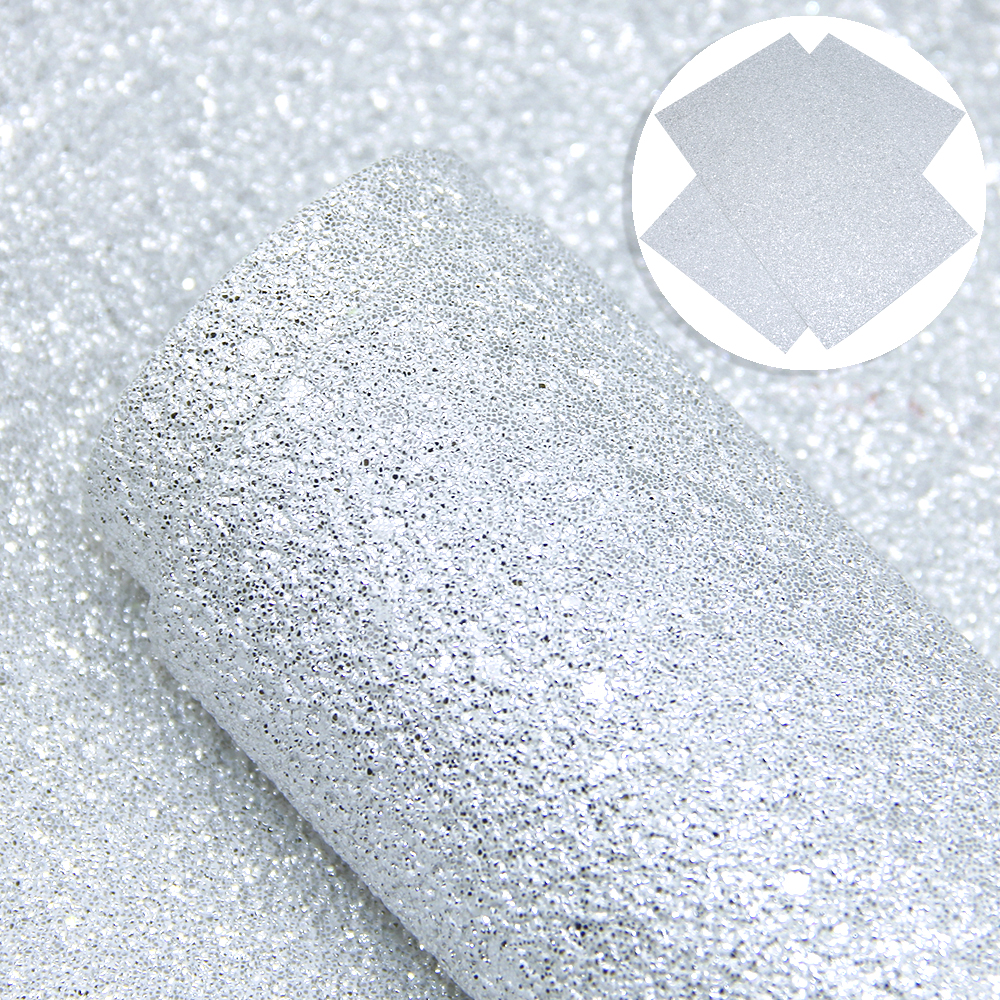 Tela de cuero sintética de plata con textura de puntos de 20x34cm, materiales hechos a mano para hacer manualidades de fundas de teléfono, 1Yc7385