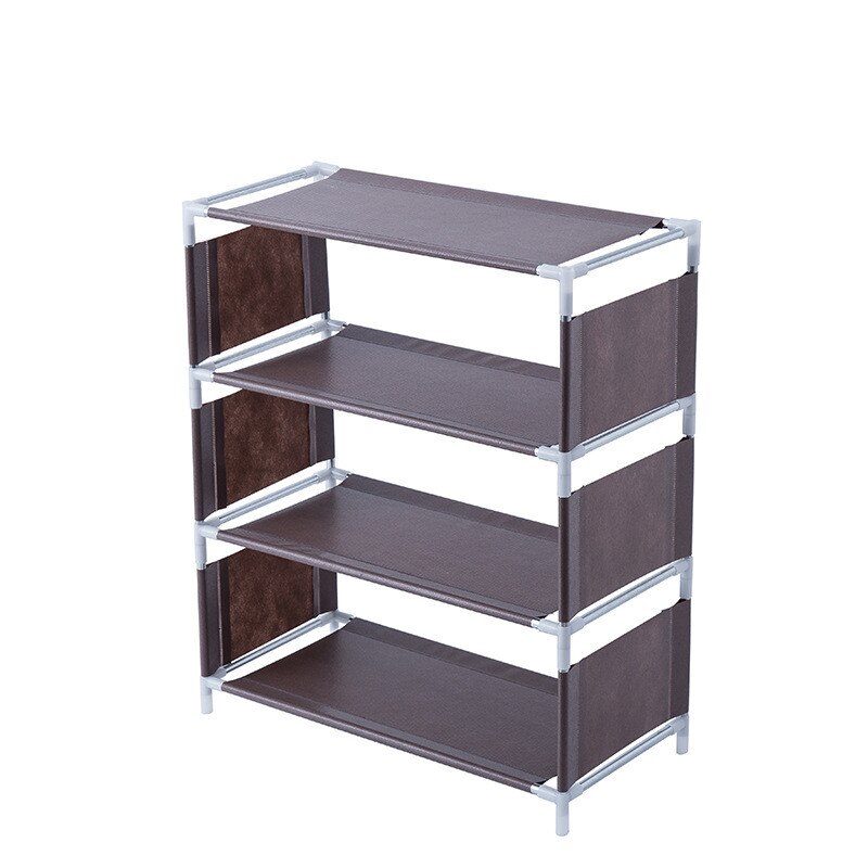 DIY 3/4/5 Multi-Layers Shoe Rack Organizer Stand Rack Multi-Functional Solid Shelves Modern Shoe Living Bedroom Storage Racks: 4 layers coffee