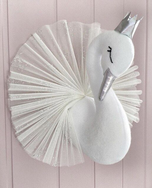 Ins, fait à la main, accessoire de photographie pour -né, dans le berceau, décor pour chambre de bébé, décoration pour chambre de bébé: white swan