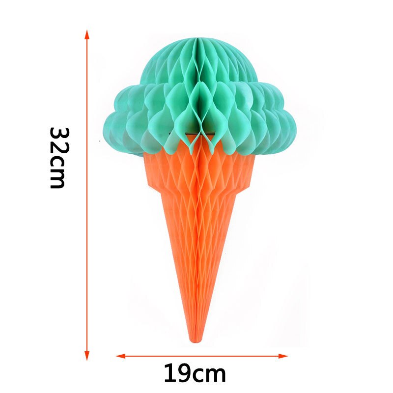 Wiszące papierowe papierowe flaming ananas kaktus o strukturze plastra miodu strona dekoracji hawajskie Luau urodziny ślubny wystrój domu dostaw: zielony