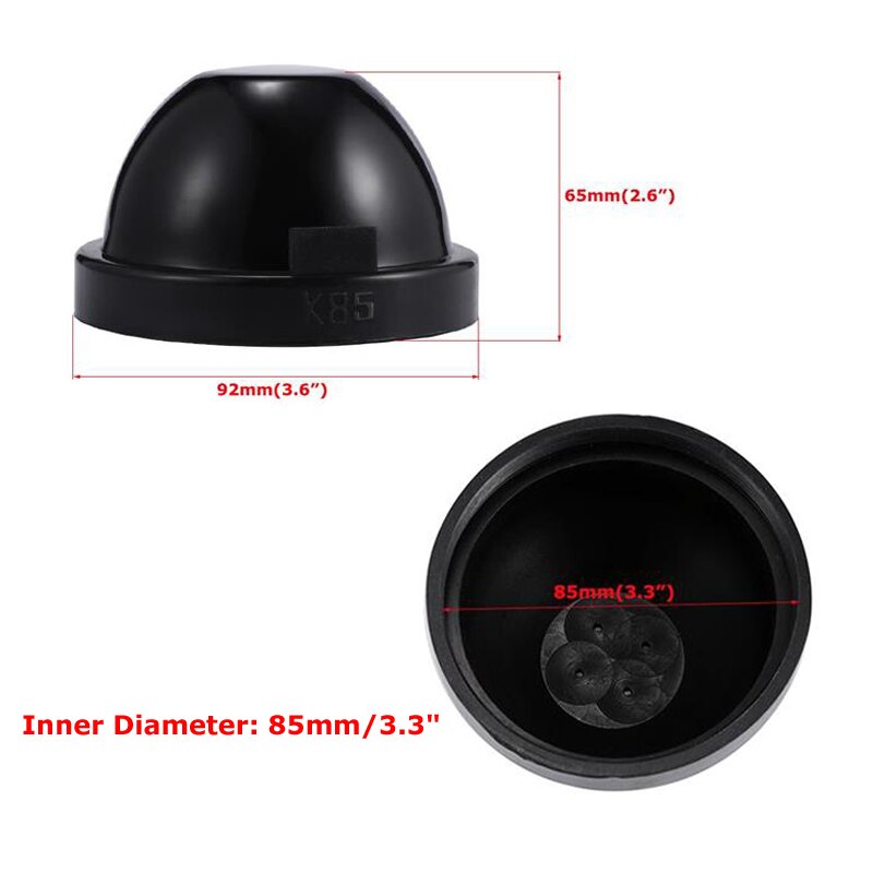 Oslamp 1 Pair HID/LED Headlight Housing Dust Covers Rubber Waterproof Dustproof Headlamp Seal Dust Cap Car Styling Accessories: 85mm