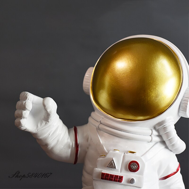 Moderni astronautti pöytävalaisin art deco hartsi lamppu pöytä makuuhuone lamppu olohuone parvi sisustus tilaa mies pöytä valo led