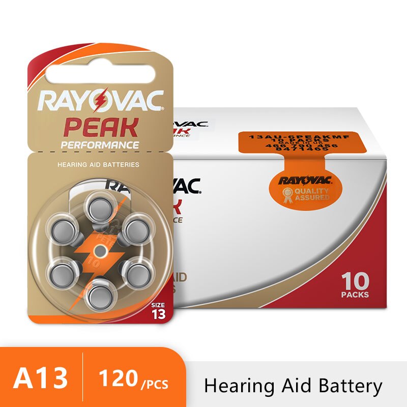 120 Pcs Rayovac Piek Gehoorapparaat Batterijen A13 PR48 ZA13 A312 PR41 ZA312 10A PR70 ZA10 Zinc Air Batterij Voor hoortoestellen: A13 120PCS