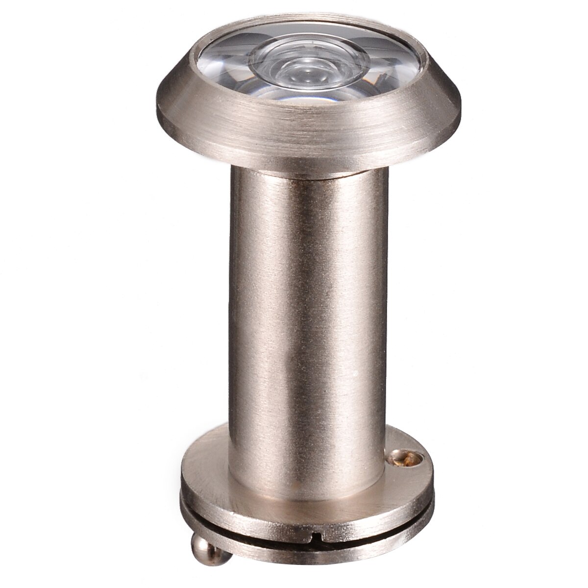 200 Degree Door Eye Spy Hole Hidden Pinhole Peephole Adjustable Glass Lens Security For Home Hardware Parts: Brushed Chrome