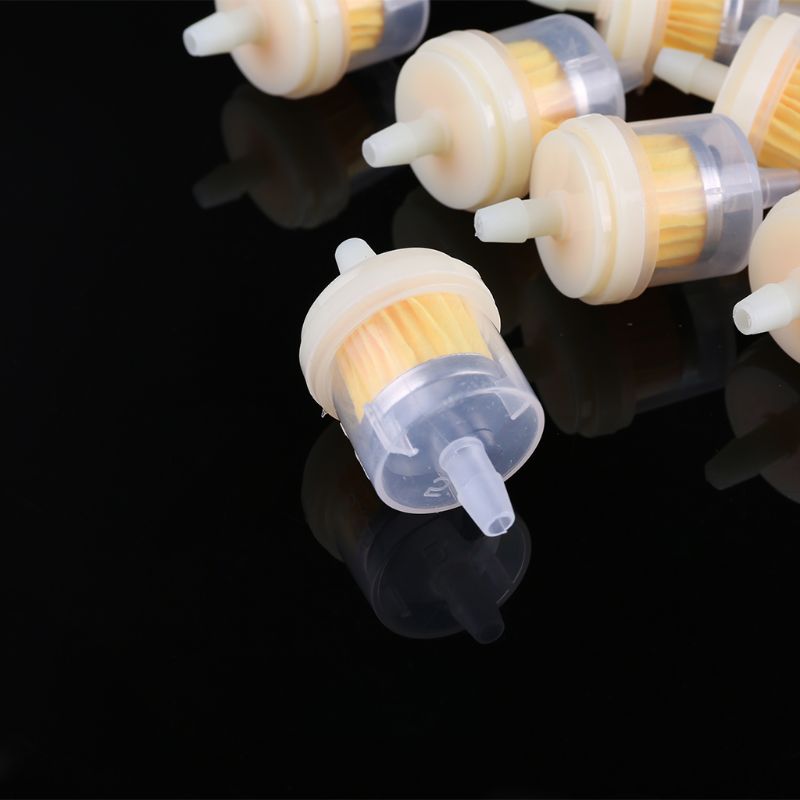 10x 4/25 ''4Mm Slang Motorfiets Scooter Benzine Filter Clear Inline Gas Brandstof