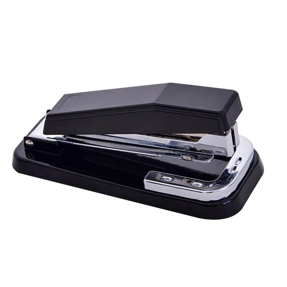 360 Degree Rotating Stapler School Desktop Stapler Portable Standard Staplers and 24/6 1/4 inch Staple Document Binding Supplies: Black Stapler