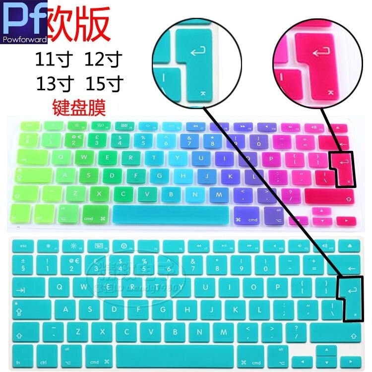 Voor imac siliconen laptop notebook beschermer euro eu engels computer toetsenbord cover voor macbook air pro retina 13 15