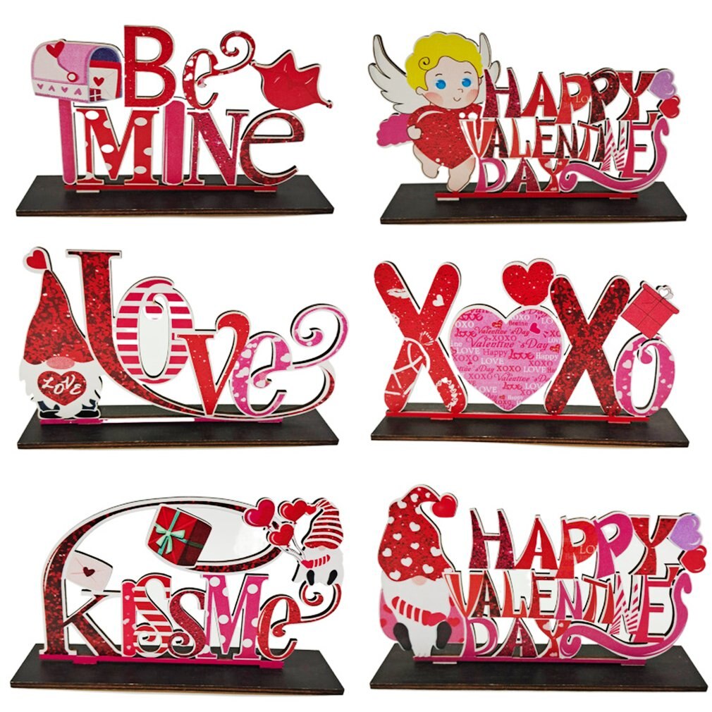 Panneau de Table en bois pour la saint-valentin, décoration romantique, centre de Table, lettre de mariage, pour la saint-valentin