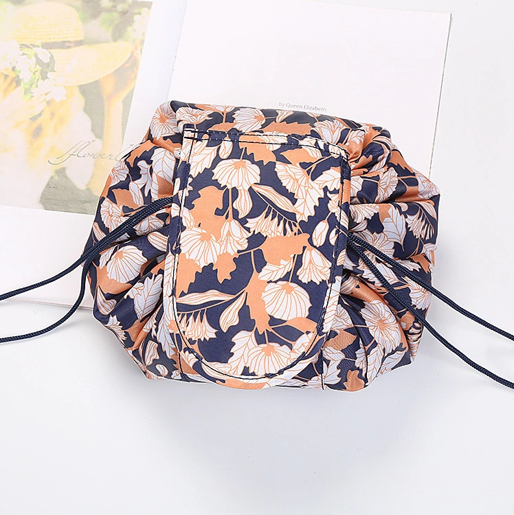 Women Drawstring Cosmetic Bag Travel Storage Makeup Bag Organizer Female Make Up Pouch Portable Waterproof Toiletry Beauty Case: army green