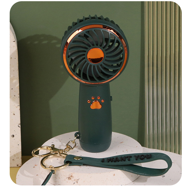 Porte-clés ventilateur Portable suspendu, Mini ventilateur Portable, Rechargeable USB, pour la maison, pour femmes et étudiants: SQ2245-Green-1