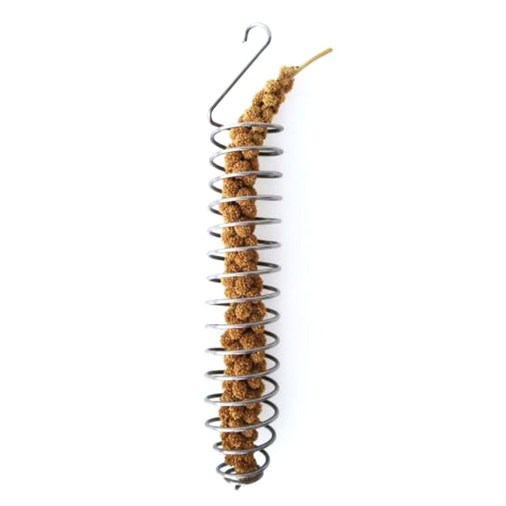 Neue Heiße Edelstahl Vogel Zubringer Papagei essen Korb Putten Obst Gemüse Hirse für Vogel 4.3*26cm
