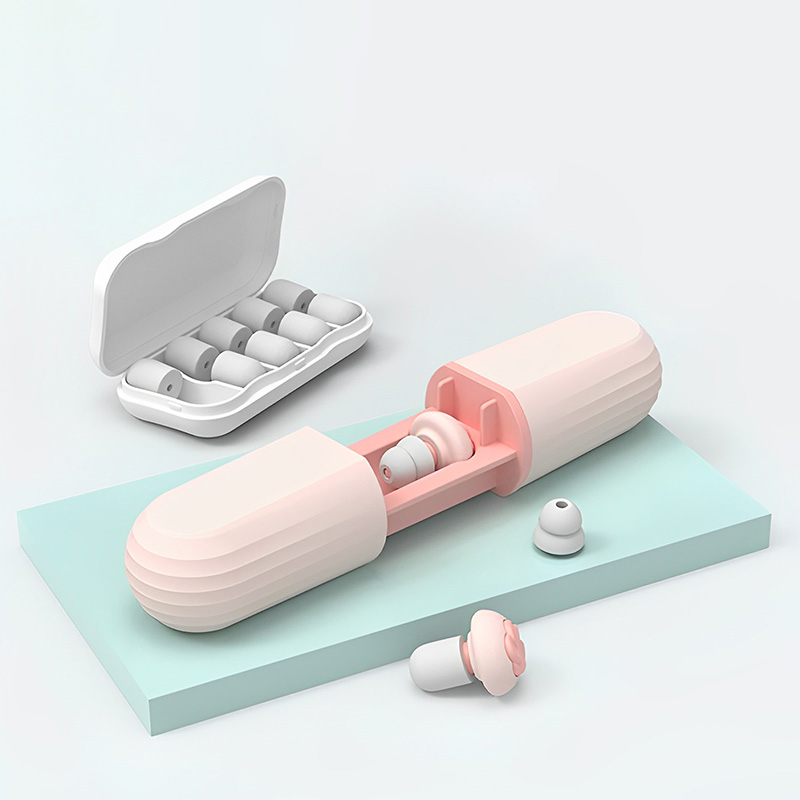 Dr.isla YR772 6Pair 2/3 Layer Soft Silicone Ear Plugs Tapered Sleep Noise Reduction Earplugs Sound Insulation Ear Protector: Pink