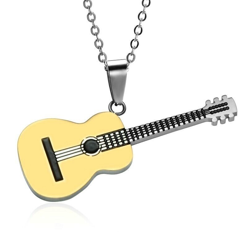 Populaire Creatieve Muziek Gitaar Hanger Mannen Hip-Hop Rock Trendy Accessoires Mode Banket Sieraden: B