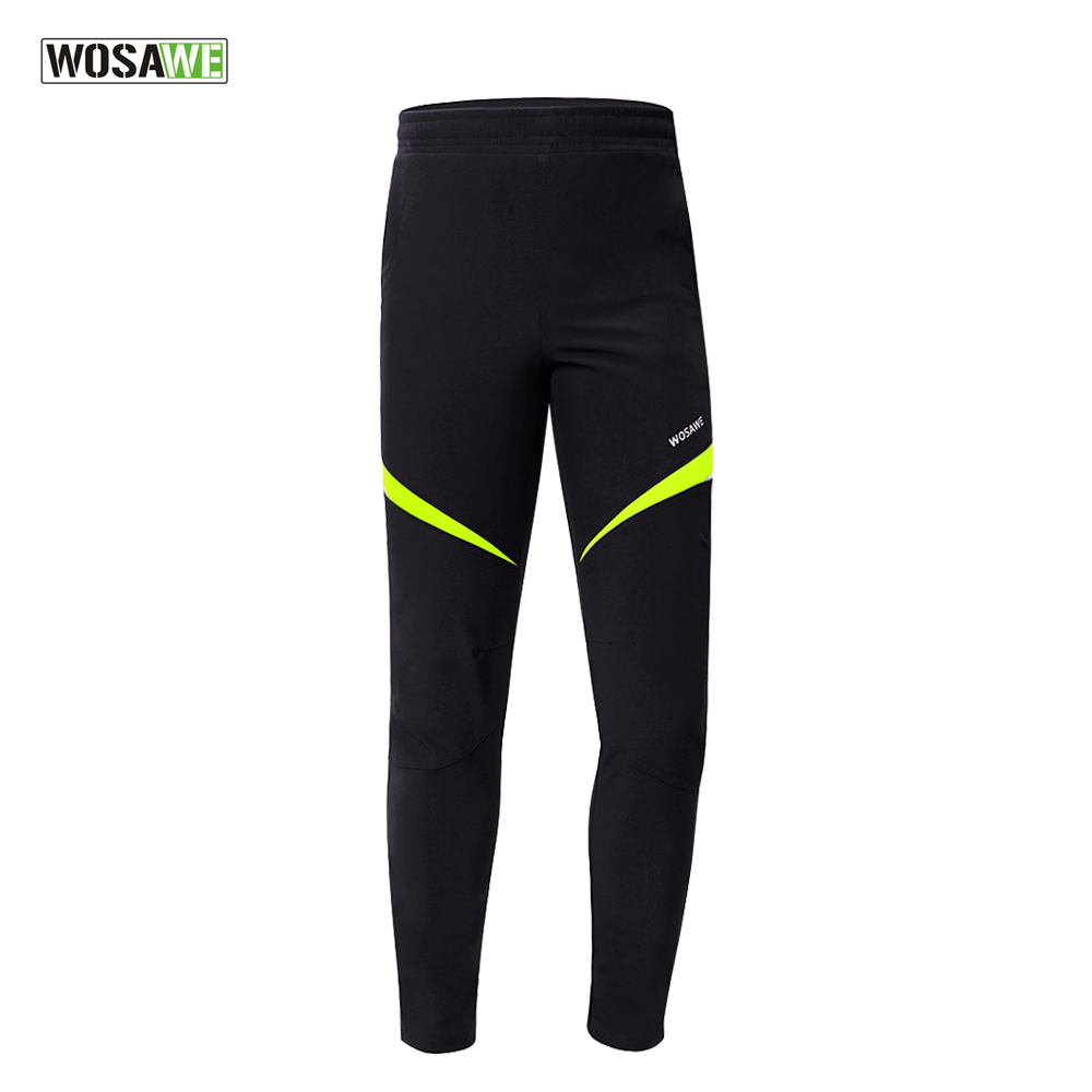 WOSAWE Mannen Fleece Thermische Fietsen Broek Winter Winddicht Waterdicht Panty & Broek Fiets MTB Racefiets Kleding Sportkleding