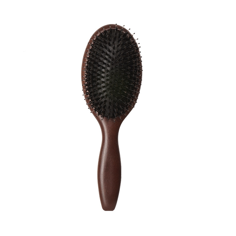 Bristle Hair Brush Women Combs for Hair Wood HairBrush Detangle Straightener Brush Hair Comb Barber Accessories: green