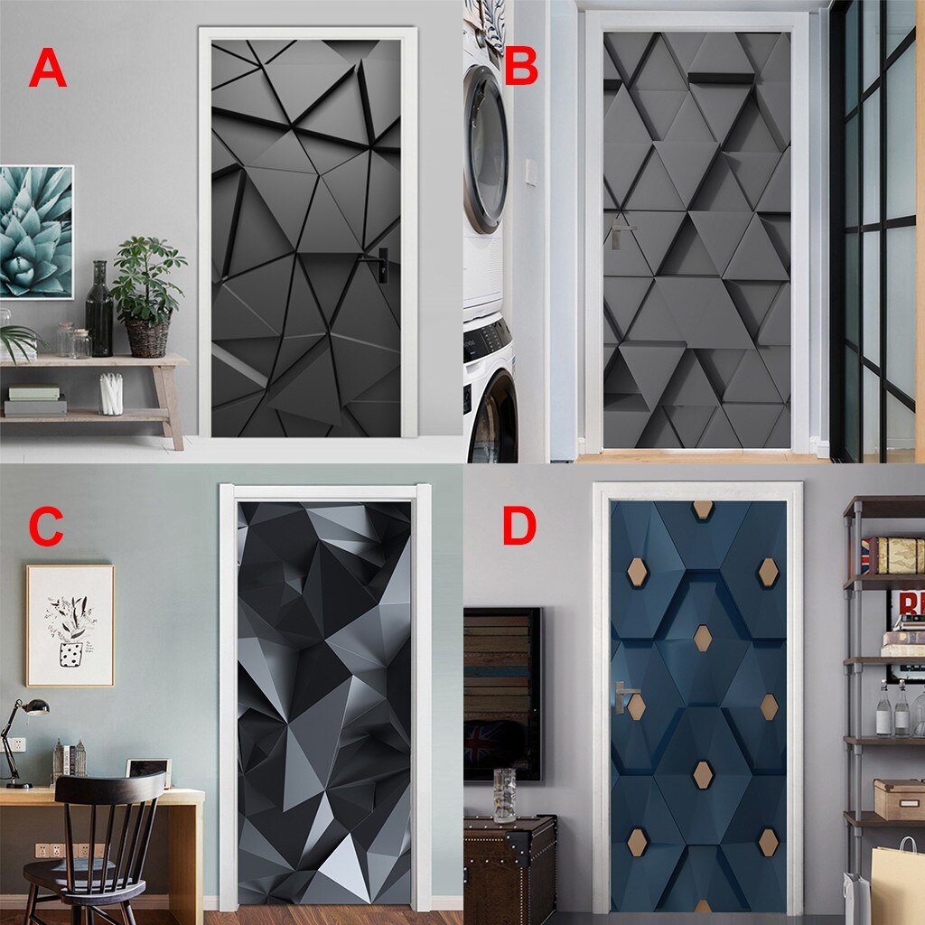 Three-dimensional Simulation Door Stickers Wooden Waterproof Door Stickers Leisure Delicate Convenience practical#1