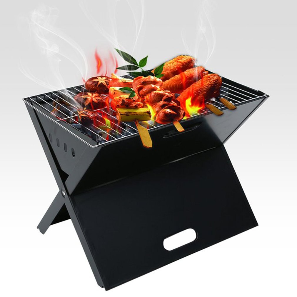 Two-sided collapsible grill for household outdoor barbecue convenient BBQ grill simple barbecue grill