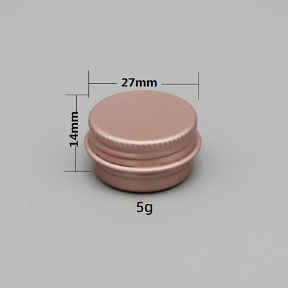 5/10/15/20/30/50/60g Rose Gold Round Empty Aluminum Box Lids Silvery Tin Cans Round Metal Box Empty Ceam Jar Cosmetic Containers: Plastic / Light Grey