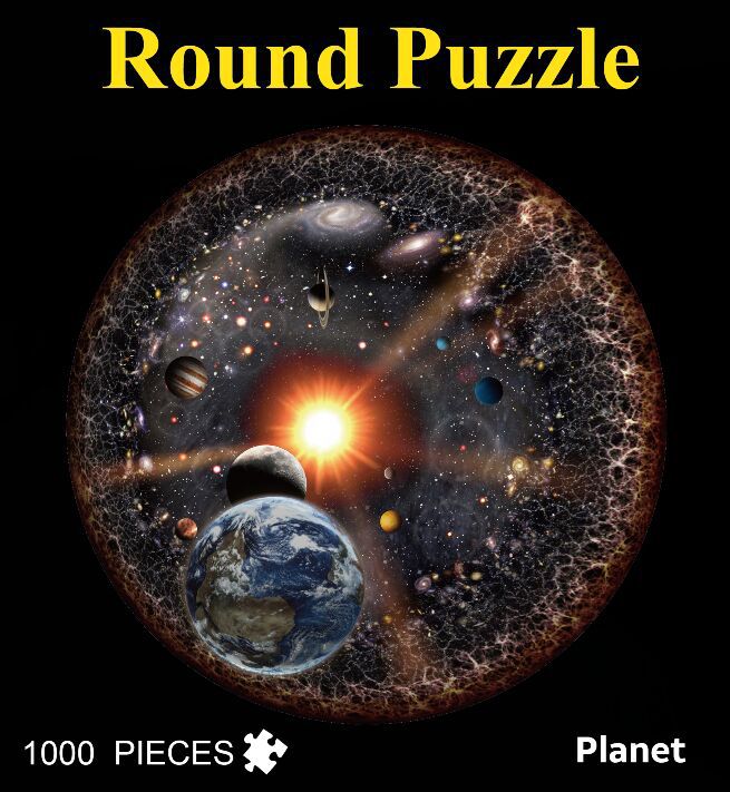 ! 1000 Pieces Jigsaw Puzzle Circular Round Space Universe Puzzle Kids Adult Educational Toy Children Home Decoration